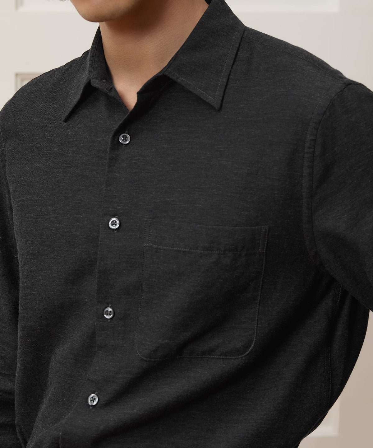 Todd Snyder Cotton-Cashmere Sport Shirt - Black