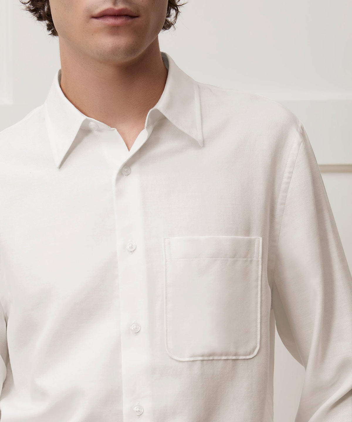 Todd Snyder Cotton-Cashmere Sport Shirt - White