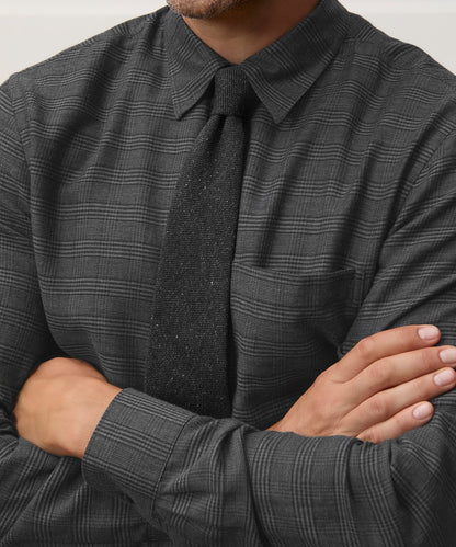 Todd Snyder Italian Donegal Wool-Silk Tie - Charcoal