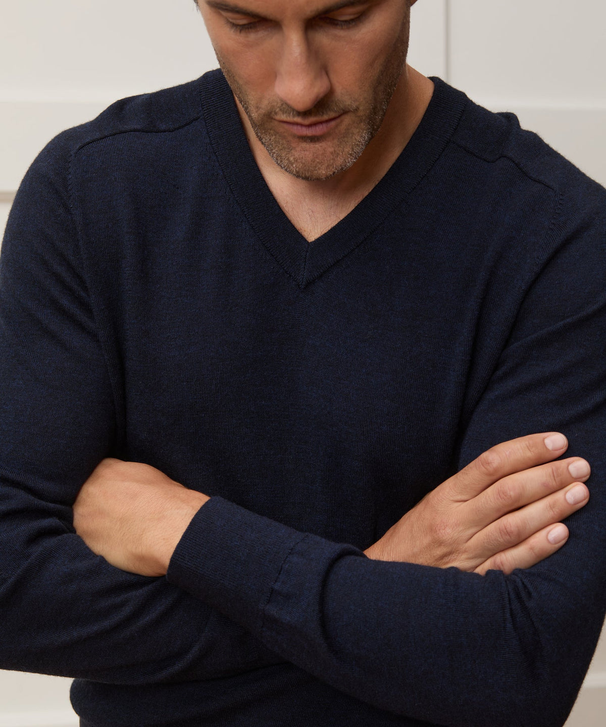 Todd Snyder Merino V-Neck Sweater - Navy