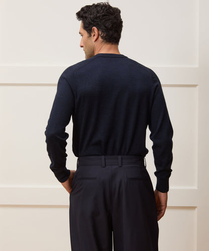 Todd Snyder Merino V-Neck Sweater - Navy