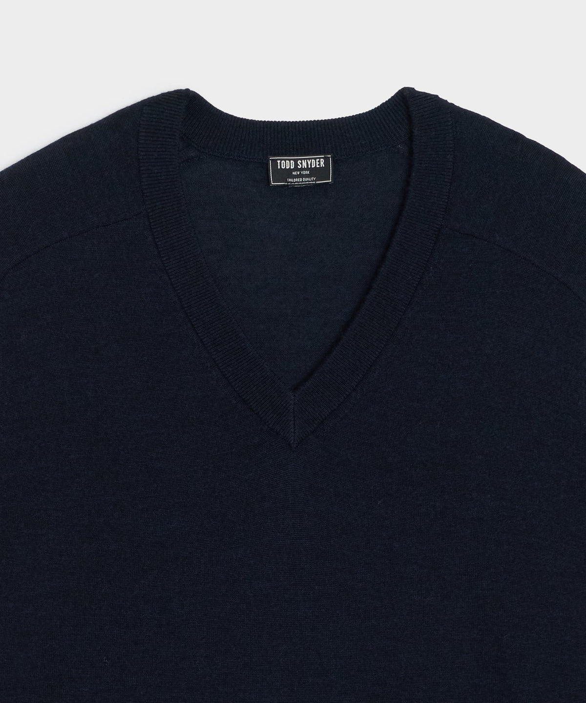 Todd Snyder Merino V-Neck Sweater - Navy