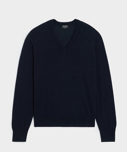Todd Snyder Merino V-Neck Sweater - Navy