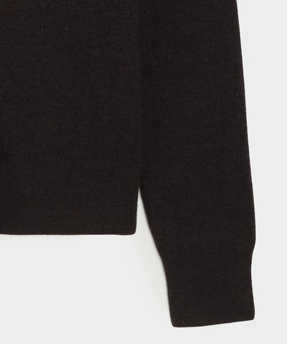 Todd Snyder Merino Crewneck Cardigan - Espresso Bean