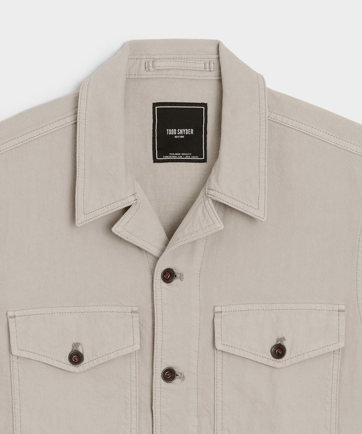 Todd Snyder Cropped Denim Eisenhower Jacket - Stone
