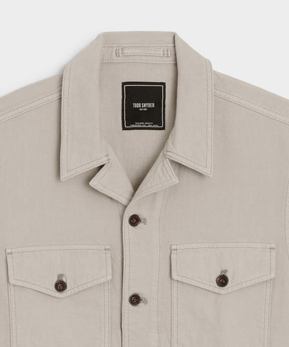 Todd Snyder Cropped Denim Eisenhower Jacket - Stone