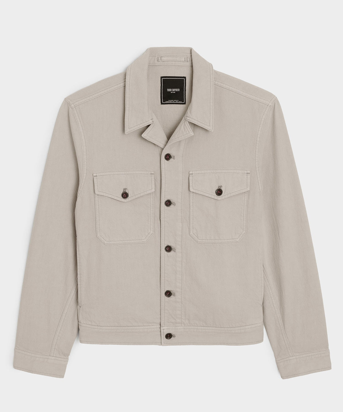 Todd Snyder Cropped Denim Eisenhower Jacket - Stone