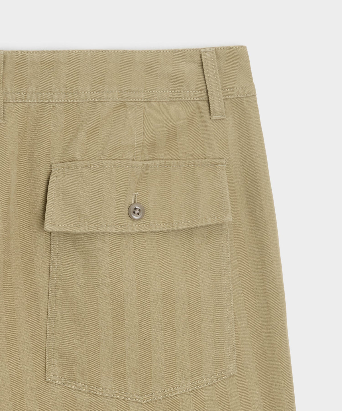 Todd Snyder Relaxed Herringbone Twill Camp Pant - Tan