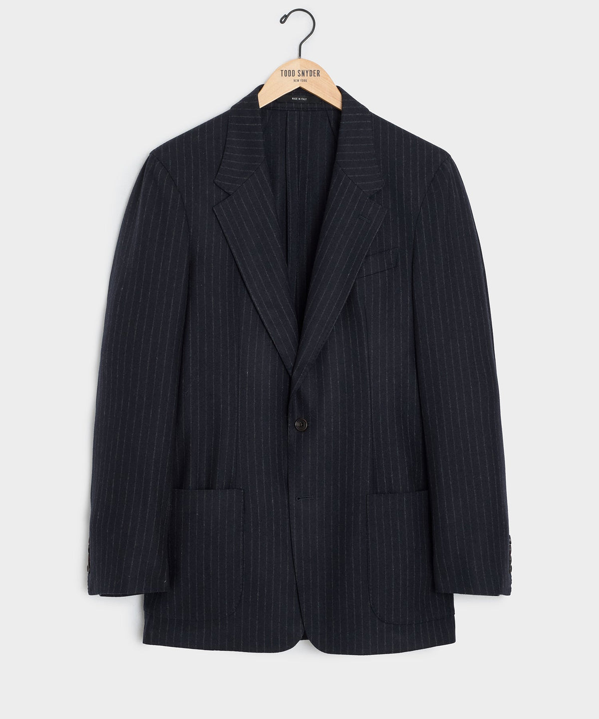 Todd Snyder Italian Flannel Pinstripe Wythe Sport Coat - Navy