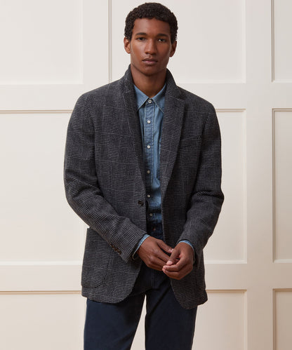 Todd Snyder Italian Wool Glen Plaid Sport Coat - Grey
