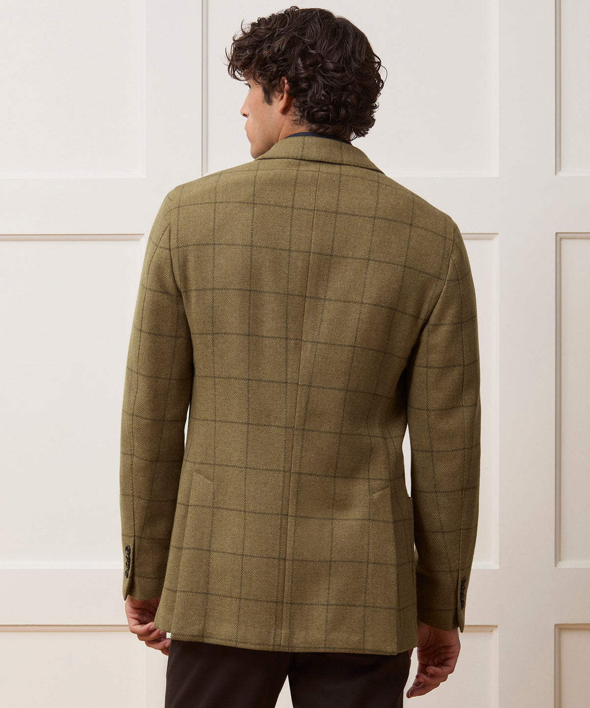 Todd Snyder Italian Wool Windowpane Sport Coat - Olive