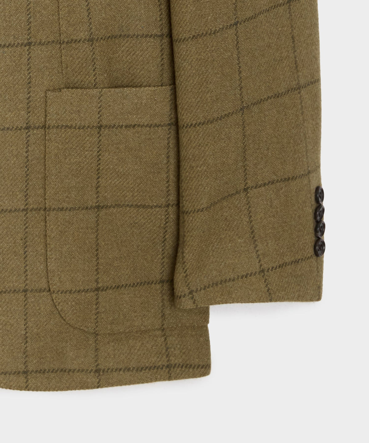 Todd Snyder Italian Wool Windowpane Sport Coat - Olive