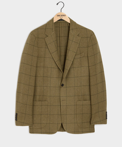 Todd Snyder Italian Wool Windowpane Sport Coat - Olive