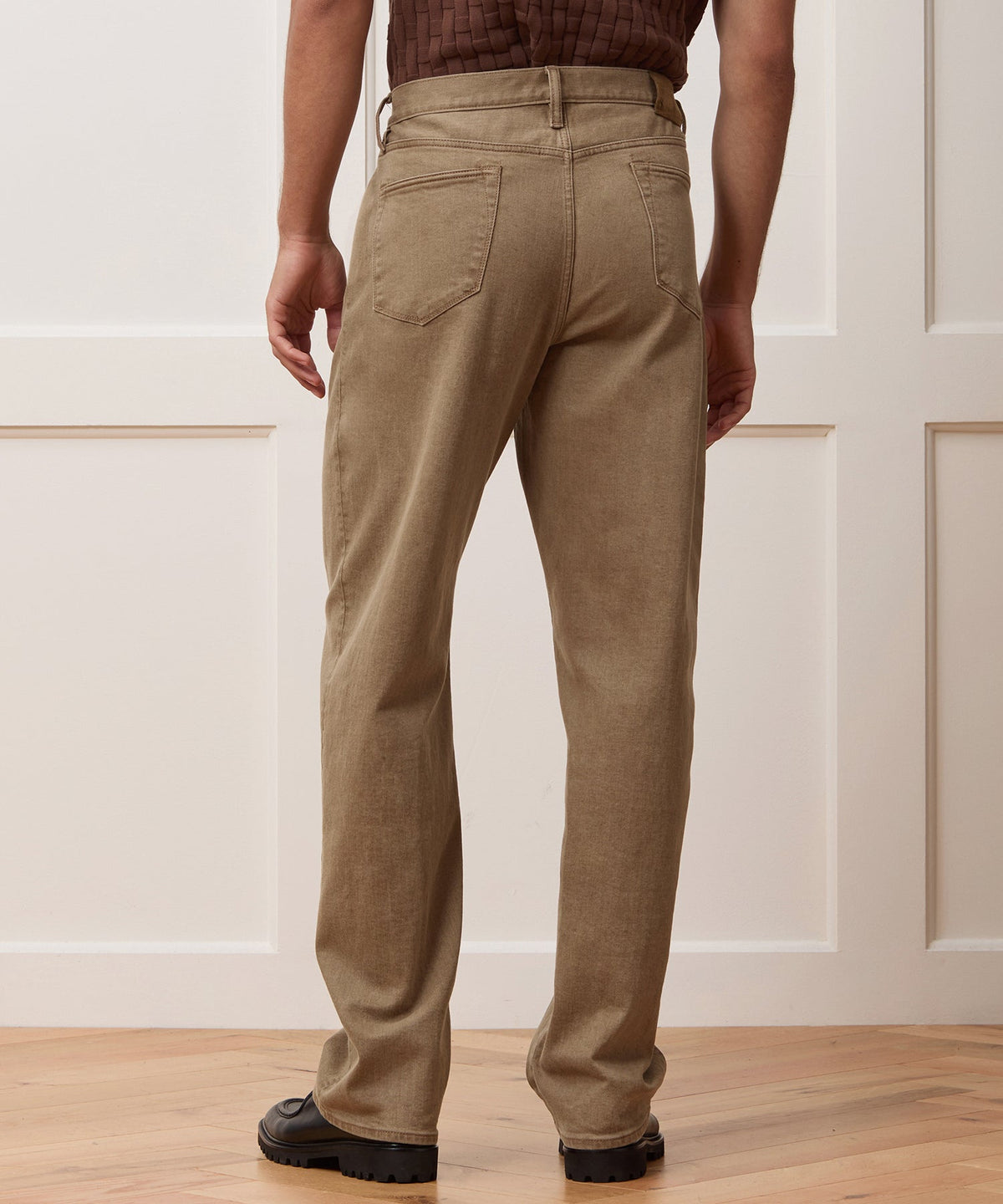 Todd Snyder Relaxed 5-Pocket Pleated Jean - Brown