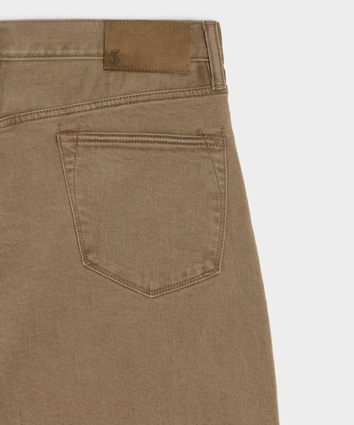 Todd Snyder Relaxed 5-Pocket Pleated Jean - Brown