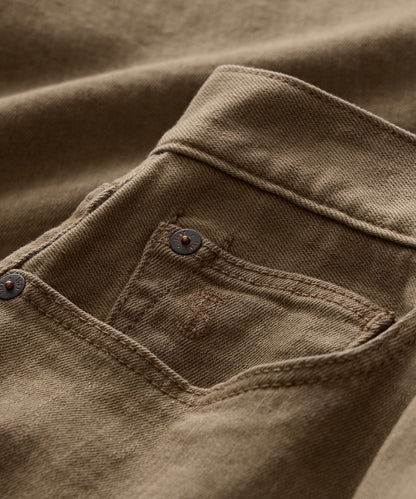 Todd Snyder Relaxed 5-Pocket Pleated Jean - Brown