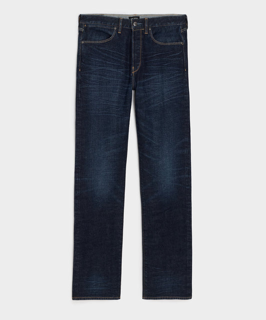 Todd Snyder Straight Japanese Selvedge Stretch Jean - Dark Indigo