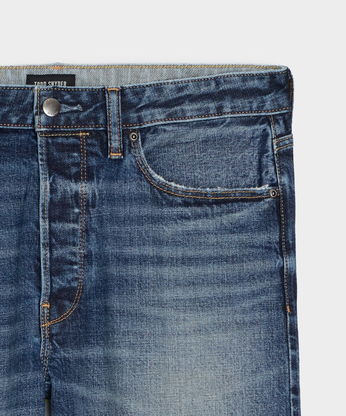 Todd Snyder Straight Japanese Selvedge Stretch Jean - Light Indigo