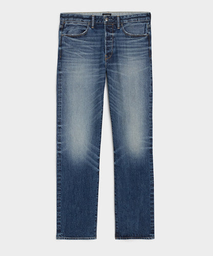 Todd Snyder Straight Japanese Selvedge Stretch Jean - Light Indigo
