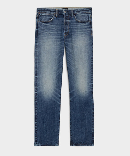 Todd Snyder Straight Japanese Selvedge Stretch Jean - Light Indigo