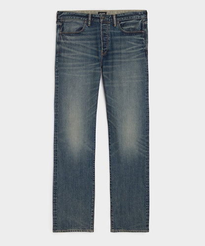 Todd Snyder Straight Japanese Selvedge Stretch Jean - Medium Indigo