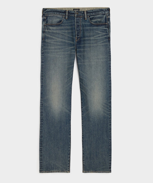 Todd Snyder Straight Japanese Selvedge Stretch Jean - Medium Indigo