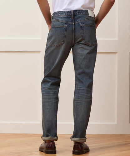Todd Snyder Straight Japanese Selvedge Stretch Jean - Medium Indigo