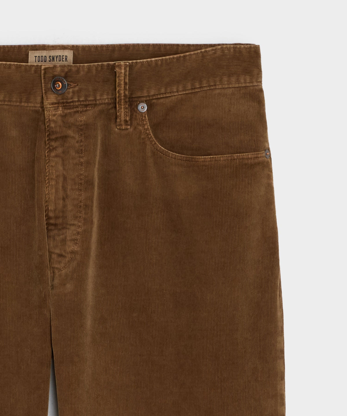 Todd Snyder Straight 5-Pocket Corduroy Pant - Dark Brown