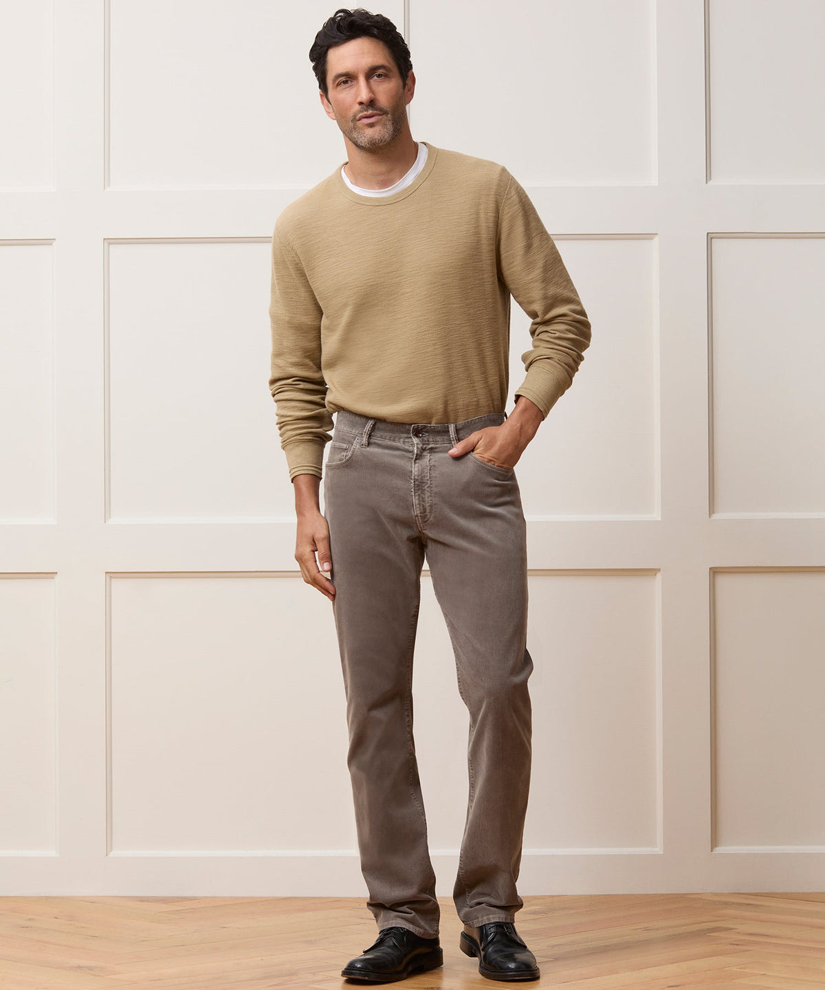 Todd Snyder Straight 5-Pocket Corduroy Pant - Grey