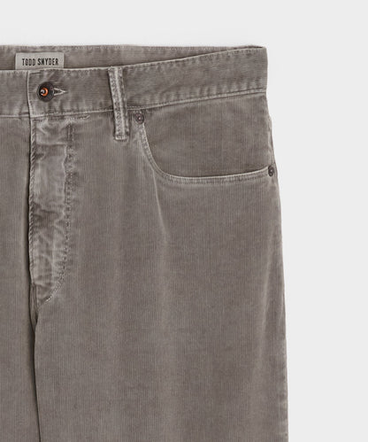Todd Snyder Straight 5-Pocket Corduroy Pant - Grey