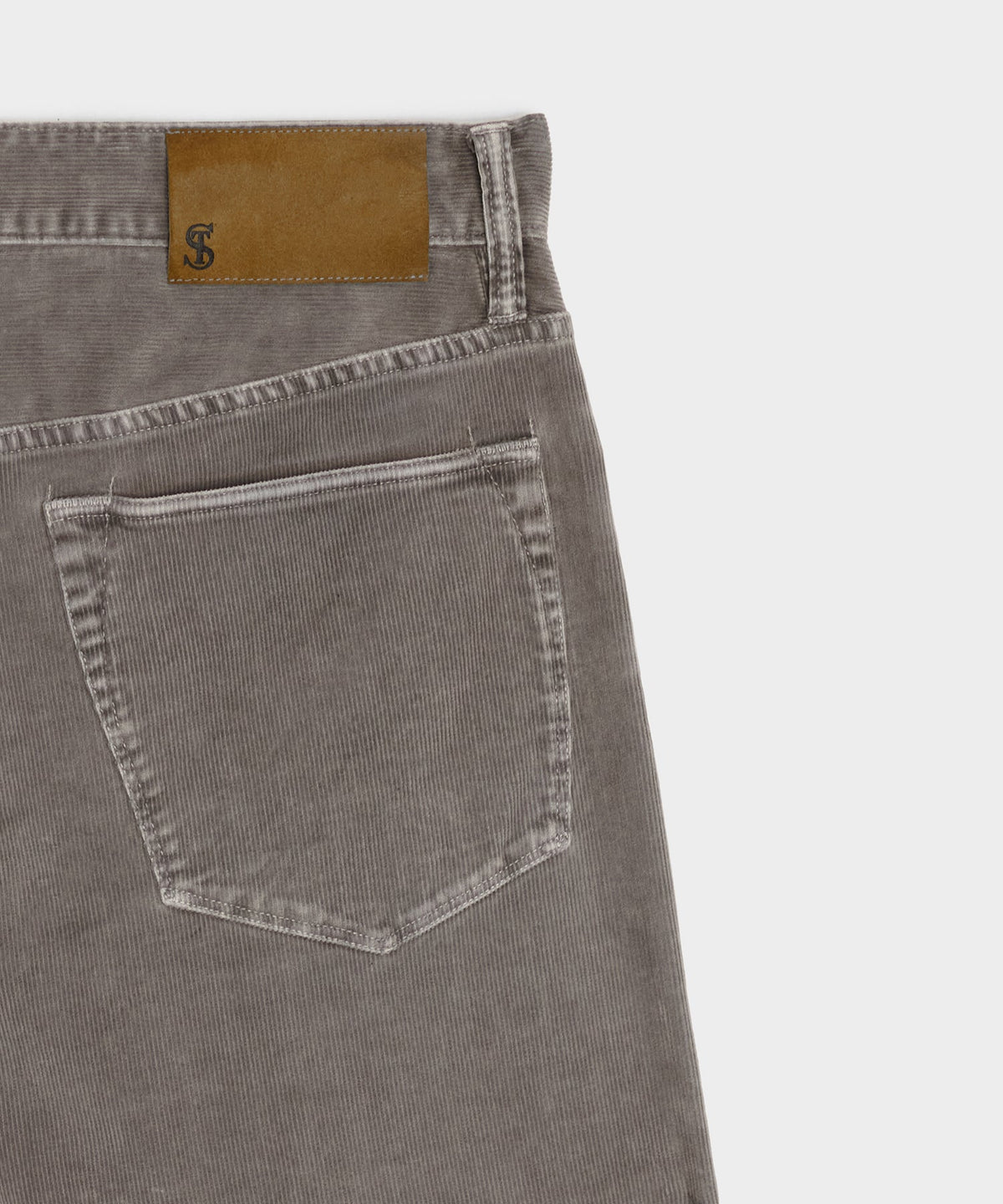 Todd Snyder Straight 5-Pocket Corduroy Pant - Grey
