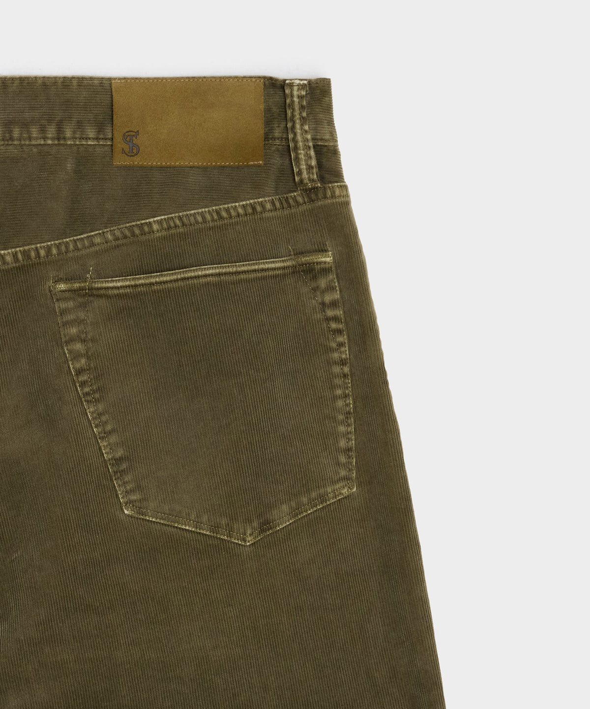 Todd Snyder Straight 5-Pocket Corduroy Pant - Olive Vine
