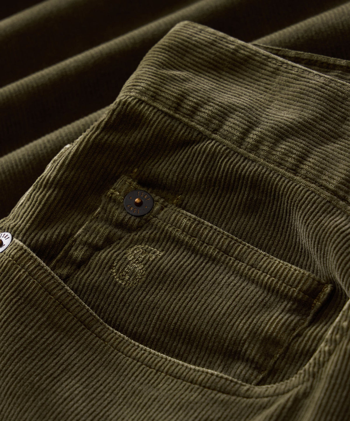 Todd Snyder Straight 5-Pocket Corduroy Pant - Olive Vine