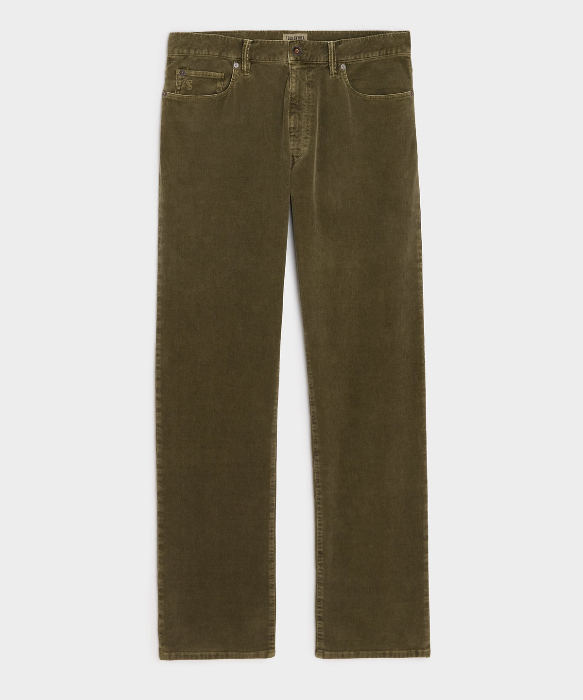 Todd Snyder Straight 5-Pocket Corduroy Pant - Olive Vine