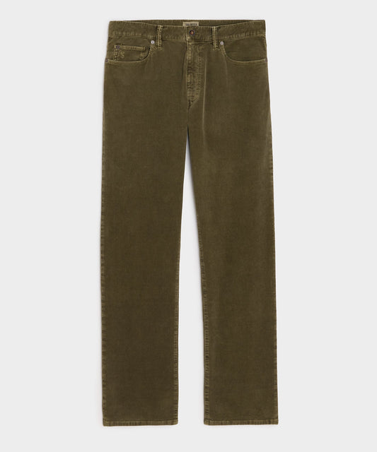 Todd Snyder Straight 5-Pocket Corduroy Pant - Olive Vine