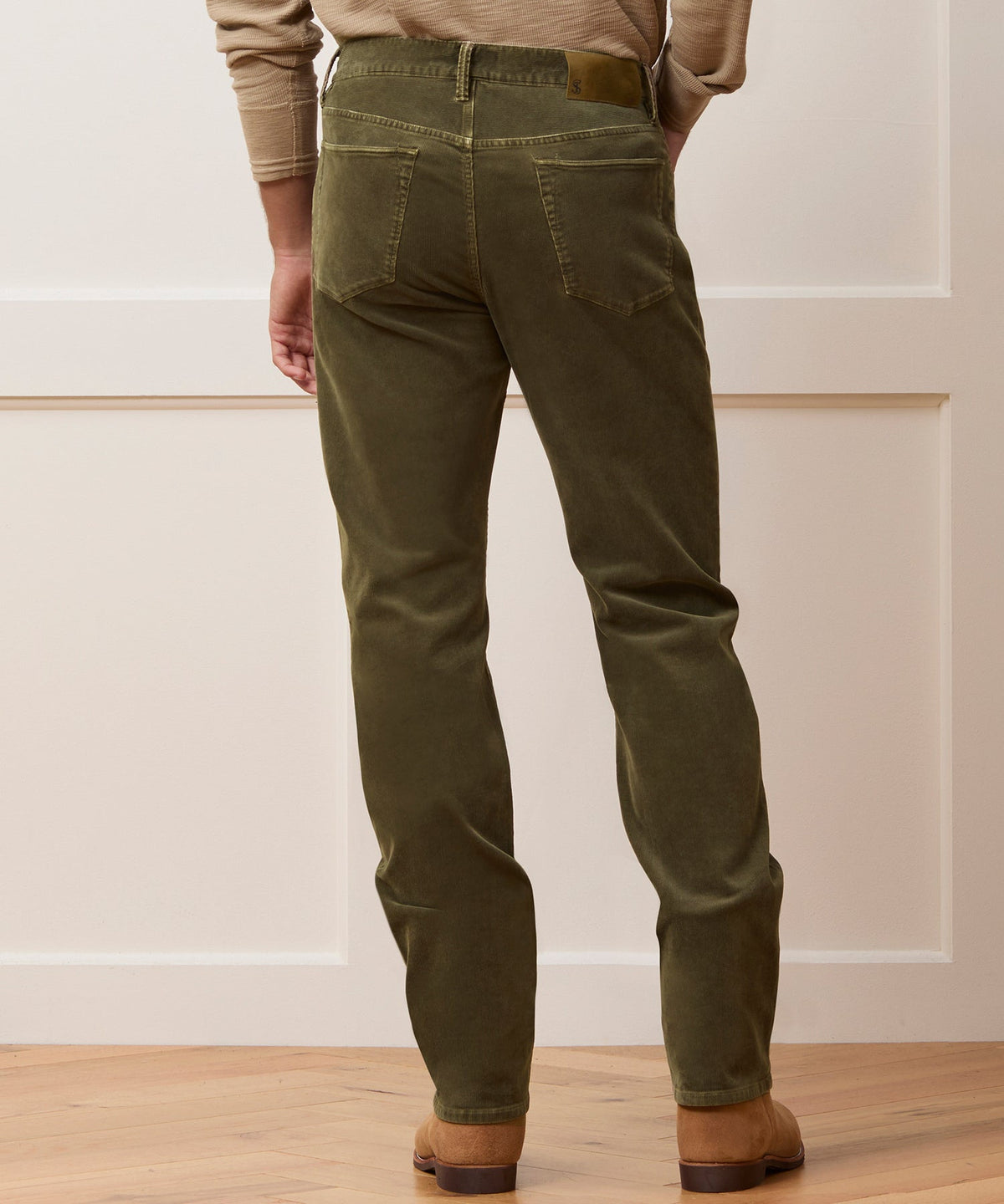 Todd Snyder Straight 5-Pocket Corduroy Pant - Olive Vine