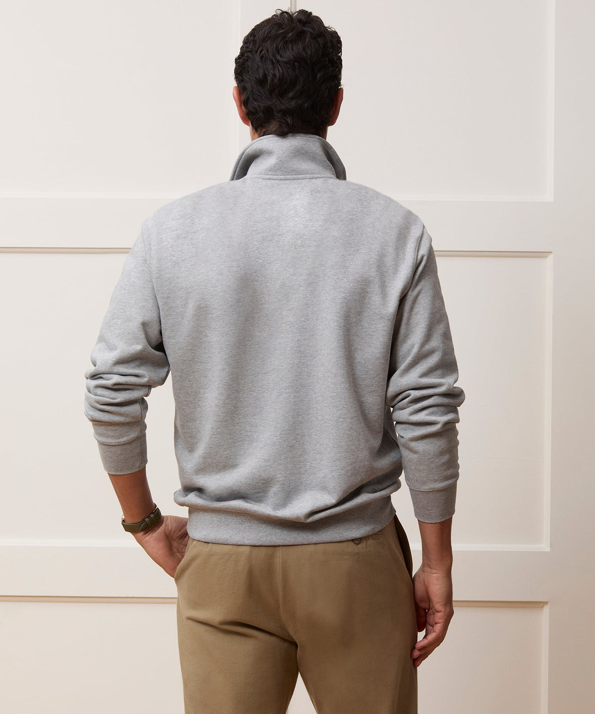 Todd Snyder Foundation Quarter-Zip Sweatshirt - Light Grey Mix