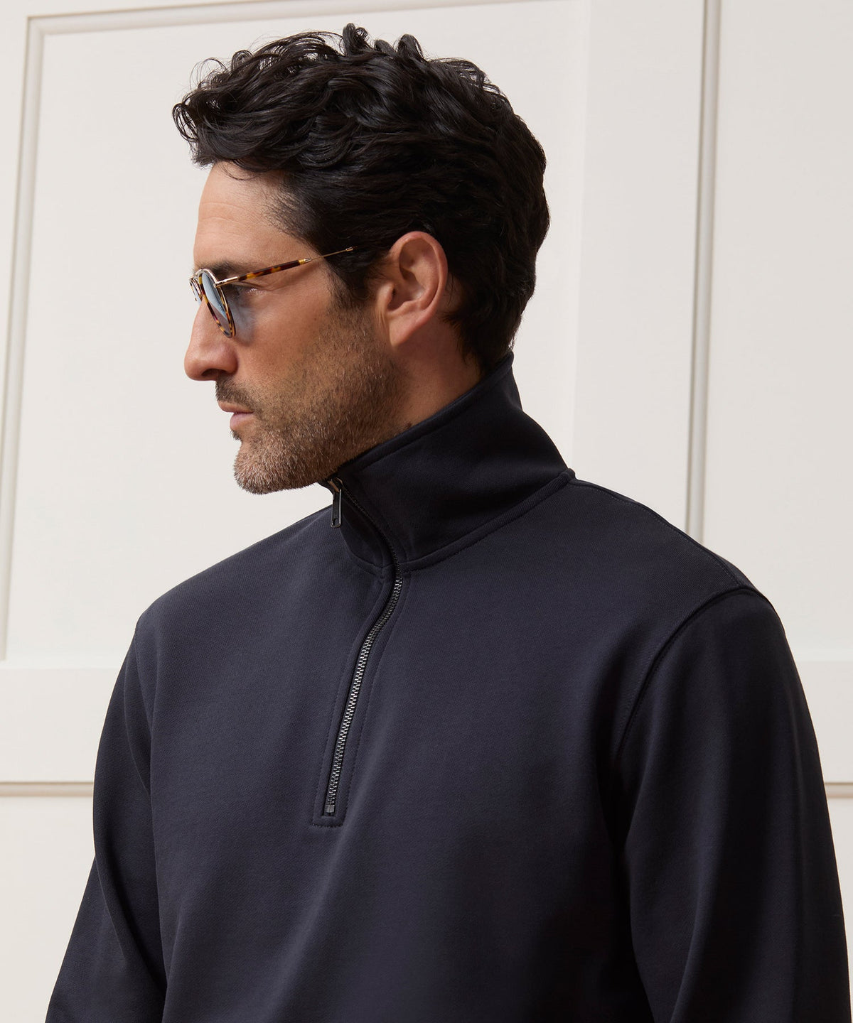 Todd Snyder Foundation Quarter-Zip Sweatshirt - Original Navy