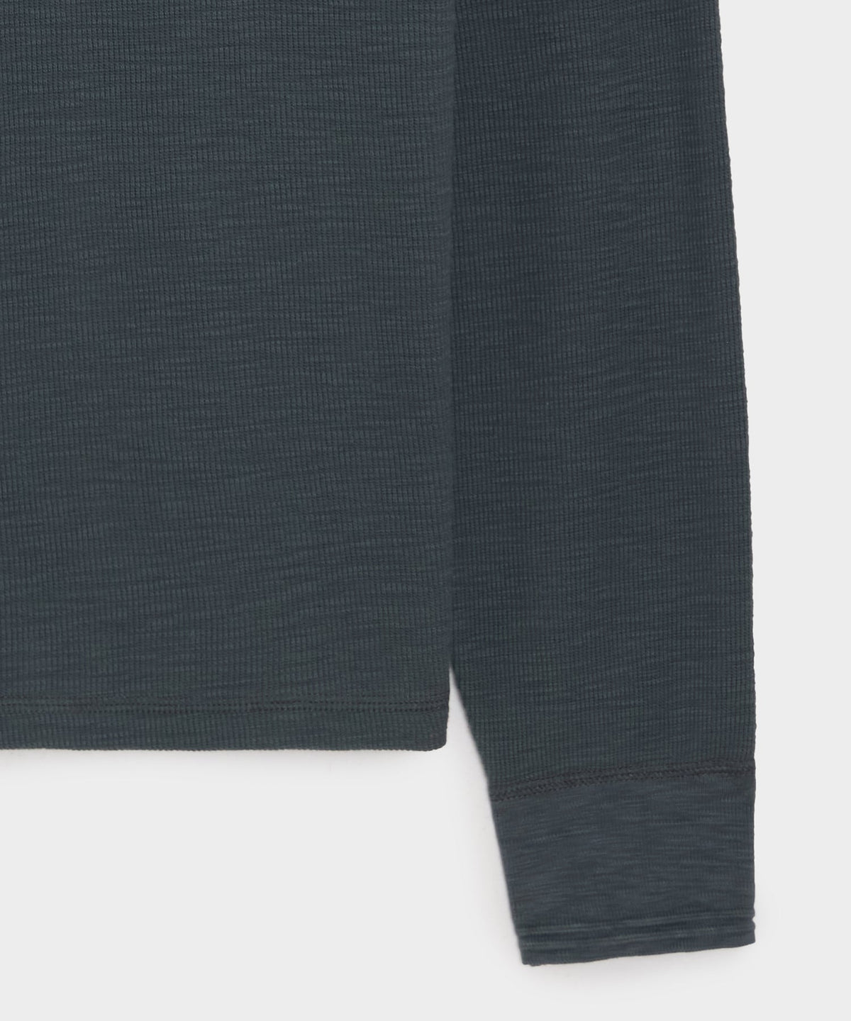 Todd Snyder Lightweight Mini Waffle Henley - Dark Graphite