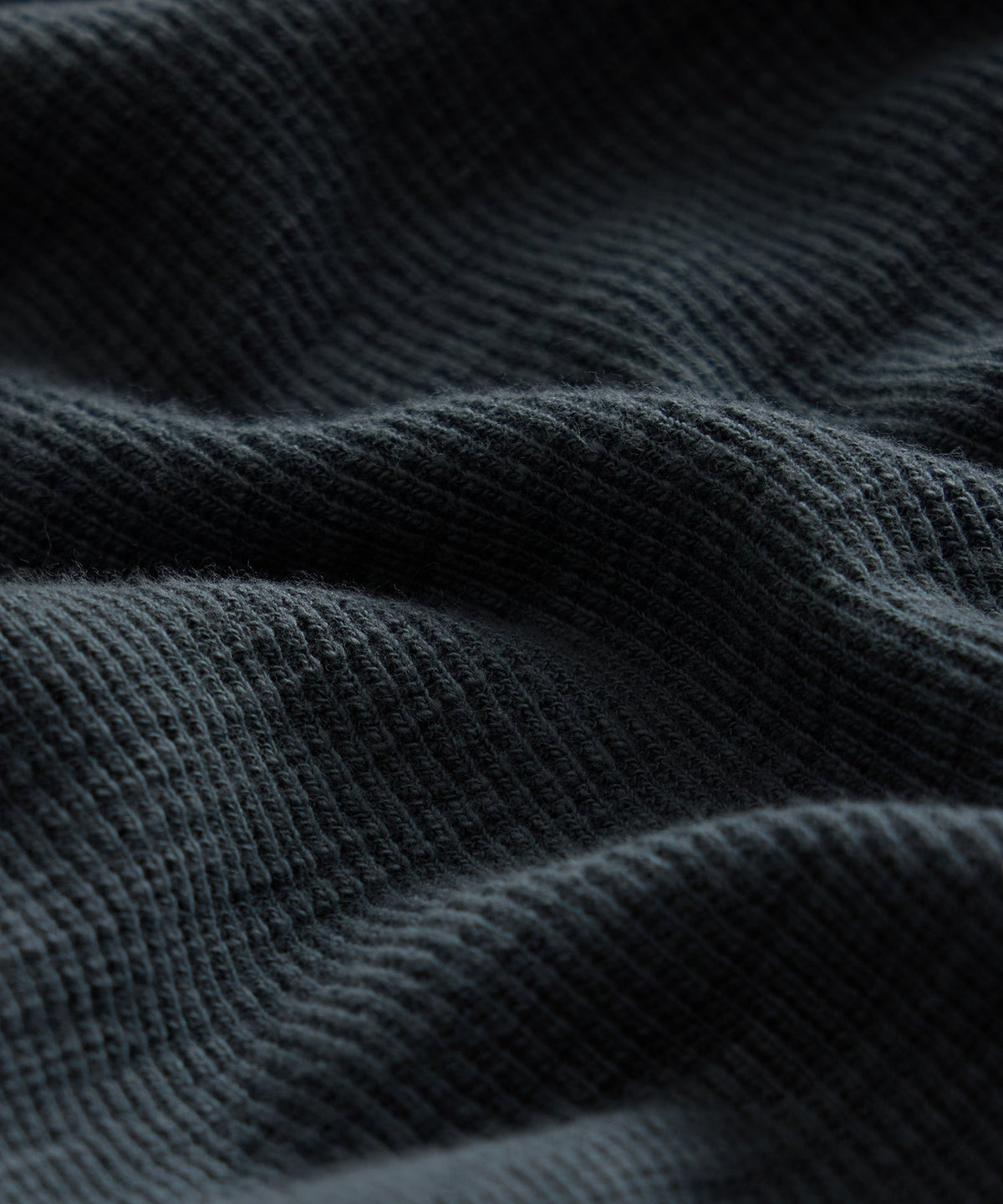 Todd Snyder Lightweight Mini Waffle Henley - Dark Graphite