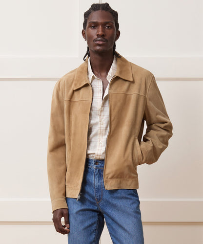 Todd Snyder Italian Suede Grant Jacket - Khaki