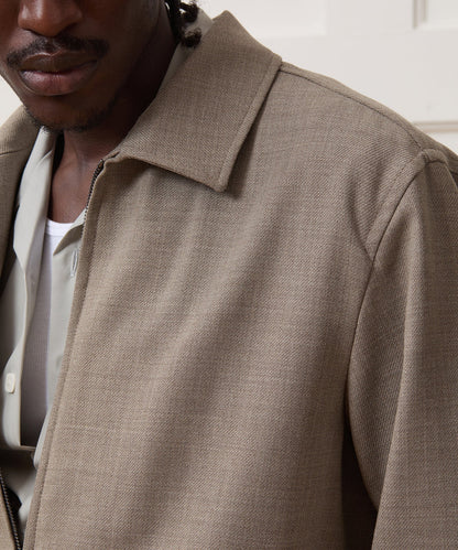 Todd Snyder Lightweight Italian Wool Bomber Jacket - Oatmeal