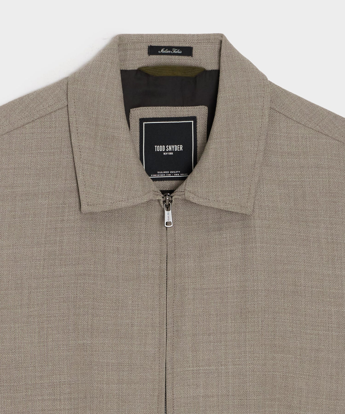 Todd Snyder Lightweight Italian Wool Bomber Jacket - Oatmeal