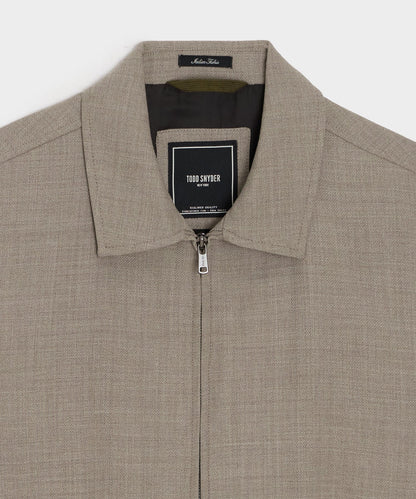 Todd Snyder Lightweight Italian Wool Bomber Jacket - Oatmeal