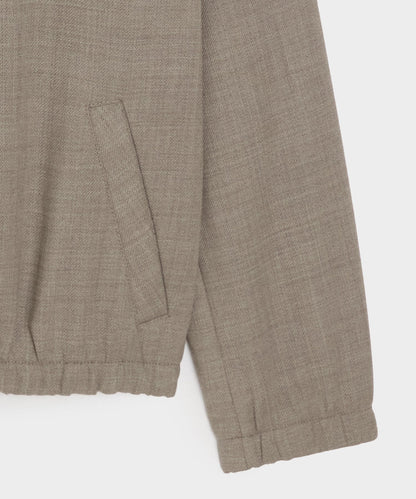 Todd Snyder Lightweight Italian Wool Bomber Jacket - Oatmeal