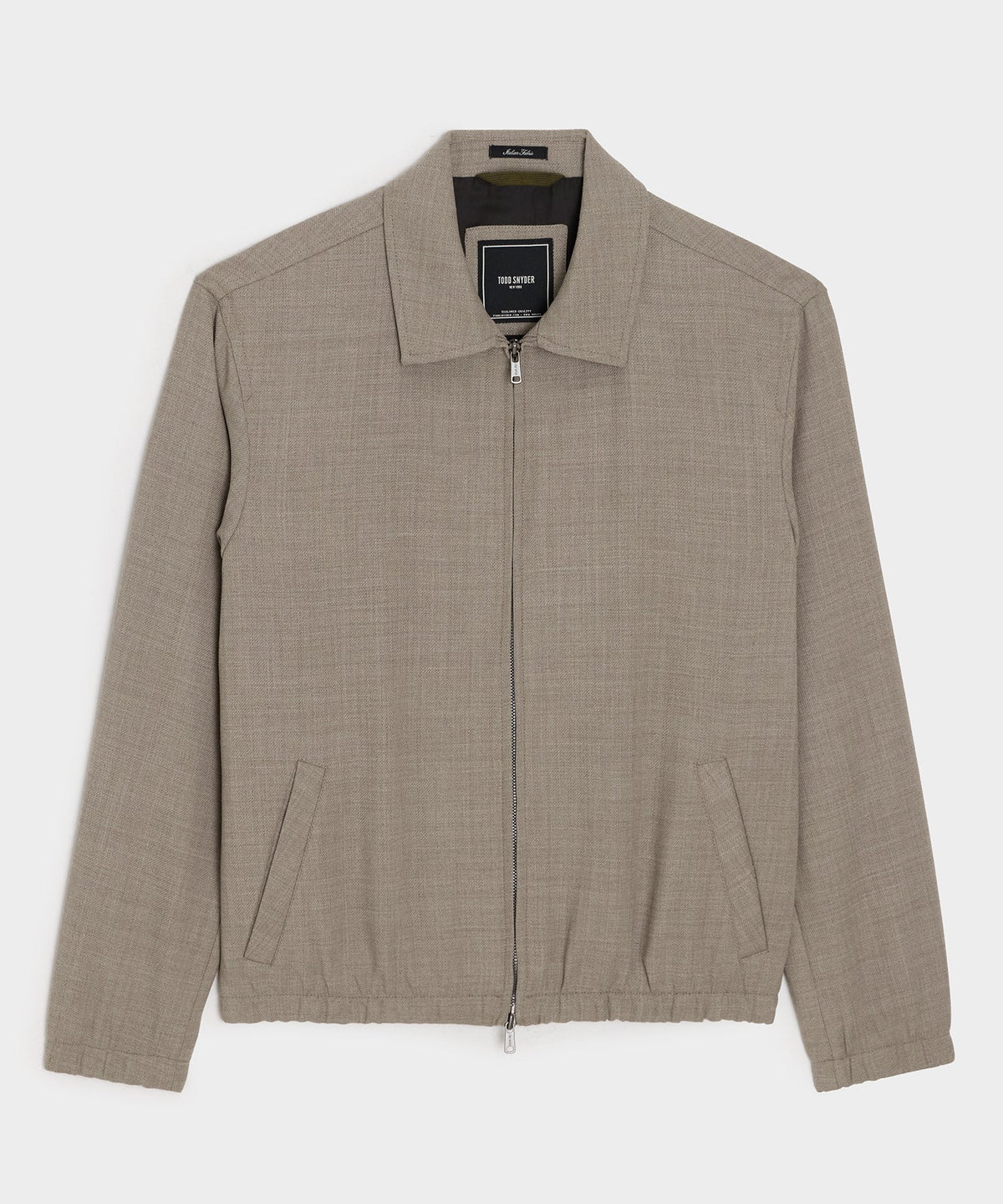 Todd Snyder Lightweight Italian Wool Bomber Jacket - Oatmeal