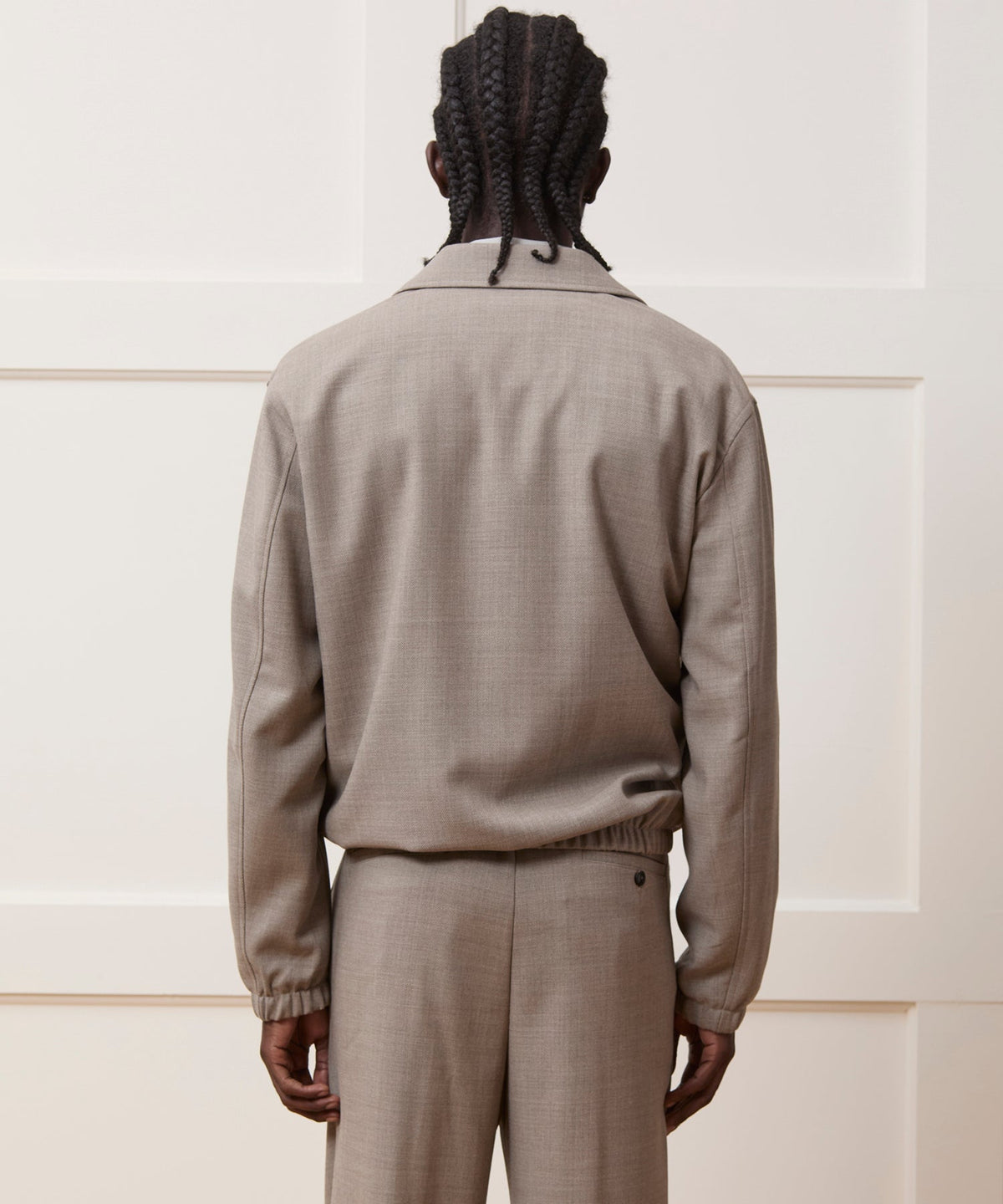 Todd Snyder Lightweight Italian Wool Bomber Jacket - Oatmeal