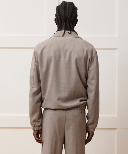 Todd Snyder Lightweight Italian Wool Bomber Jacket - Oatmeal