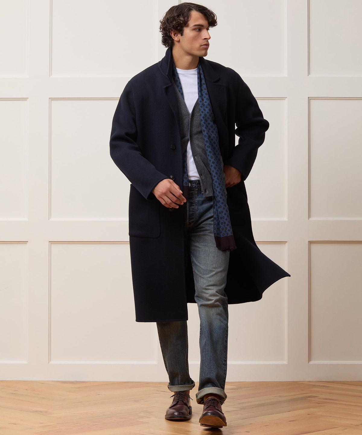 Todd Snyder Italian Cashmere Topcoat - Navy