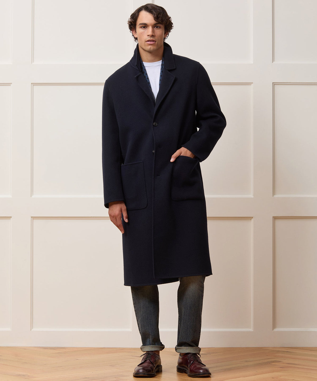 Todd Snyder Italian Cashmere Topcoat - Navy